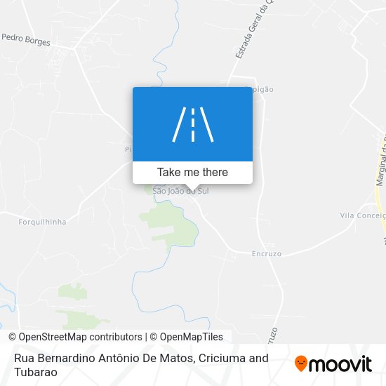 Rua Bernardino Antônio De Matos map