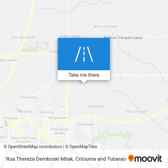 Rua Thereza Demboski Milak map