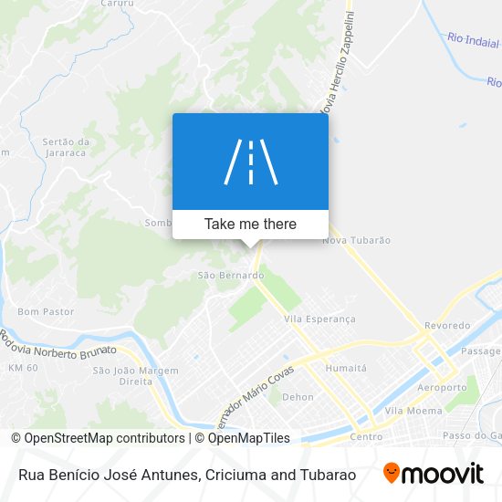 Rua Benício José Antunes map