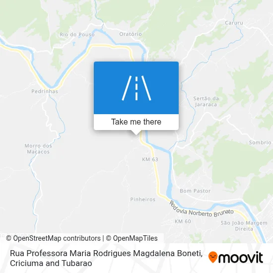 Rua Professora Maria Rodrigues Magdalena Boneti map