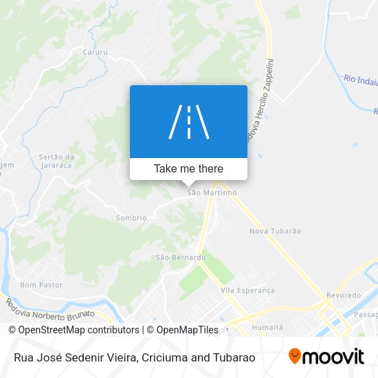 Rua José Sedenir Vieira map