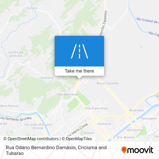 Rua Odário Bernardino Damásio map