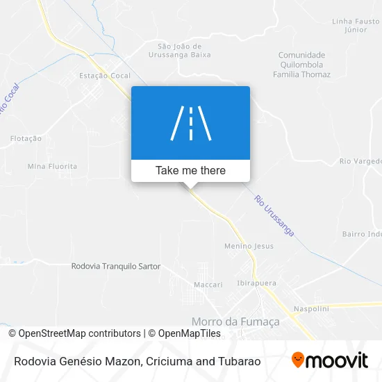 Rodovia Genésio Mazon map