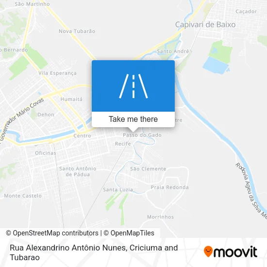 Rua Alexandrino Antônio Nunes map