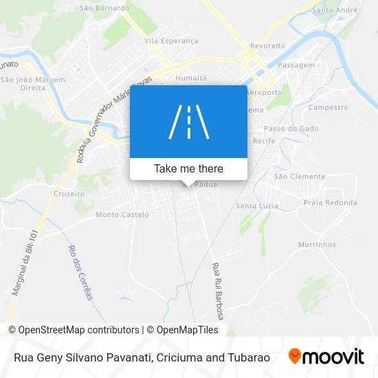 Rua Geny Silvano Pavanati map