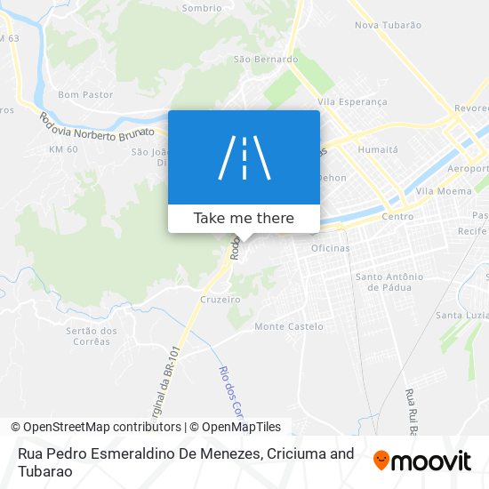 Rua Pedro Esmeraldino De Menezes map