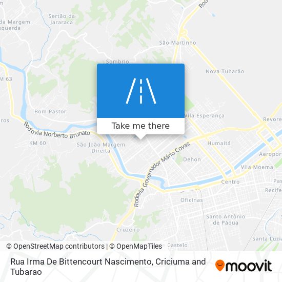 Mapa Rua Irma De Bittencourt Nascimento