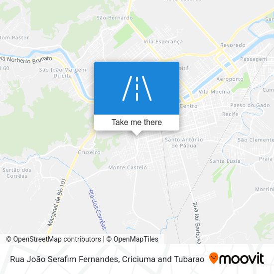 Rua João Serafim Fernandes map
