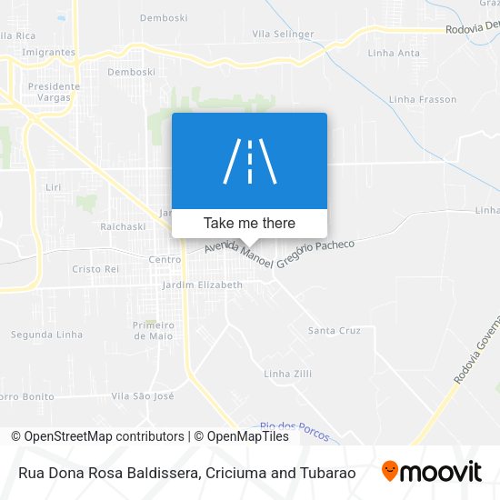Rua Dona Rosa Baldissera map