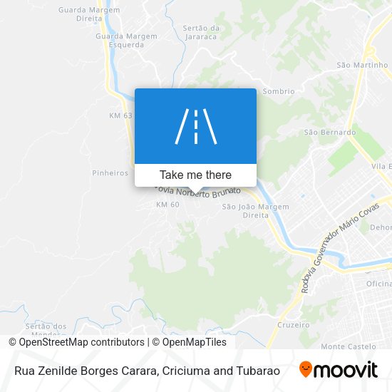 Rua Zenilde Borges Carara map