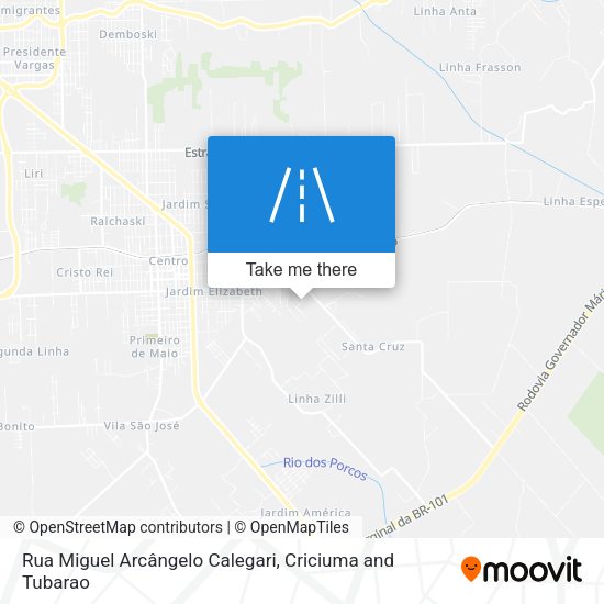 Rua Miguel Arcângelo Calegari map