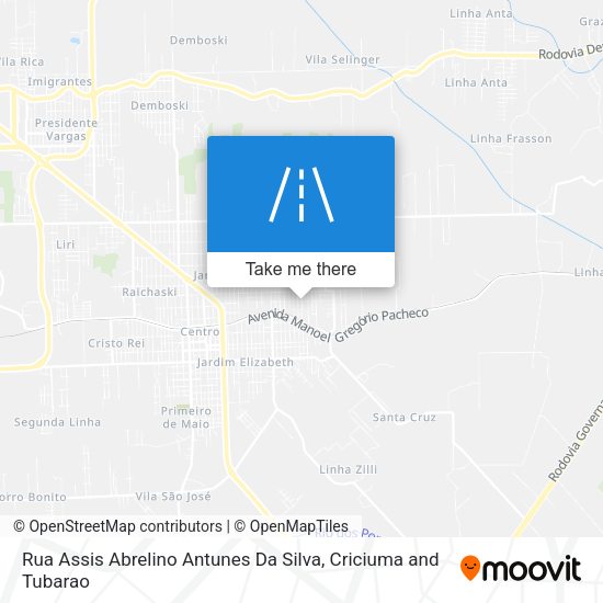 Rua Assis Abrelino Antunes Da Silva map