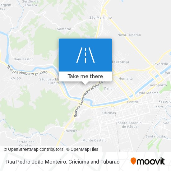 Mapa Rua Pedro João Monteiro