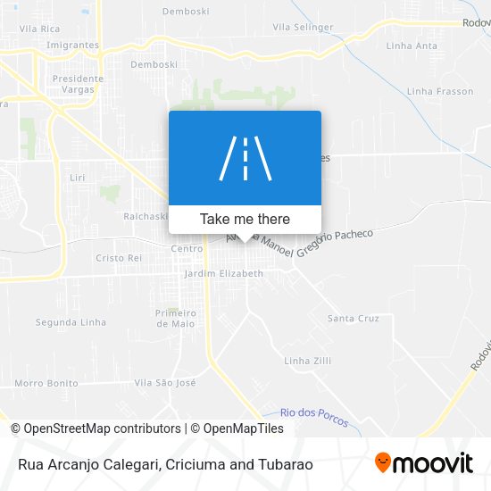 Rua Arcanjo Calegari map