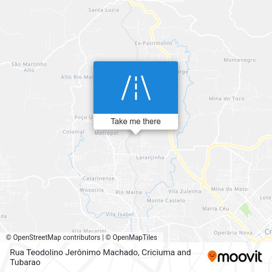 Rua Teodolino Jerônimo Machado map