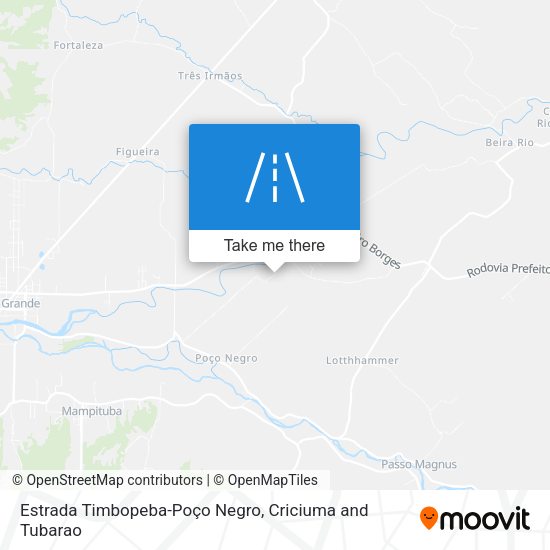 Estrada Timbopeba-Poço Negro map