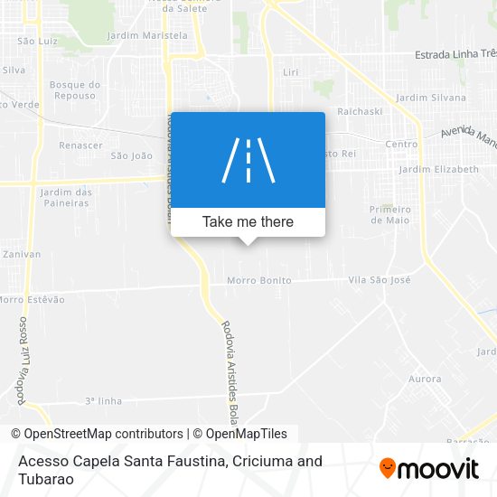 Acesso Capela Santa Faustina map