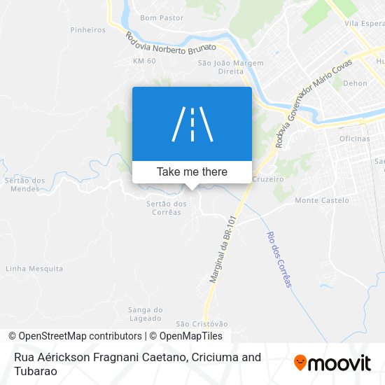 Rua Aérickson Fragnani Caetano map