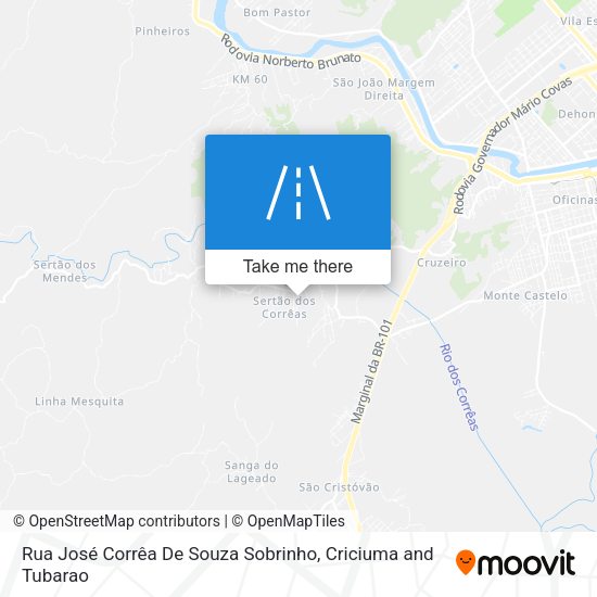 Rua José Corrêa De Souza Sobrinho map