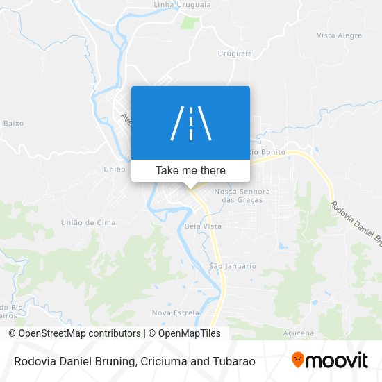 Rodovia Daniel Bruning map