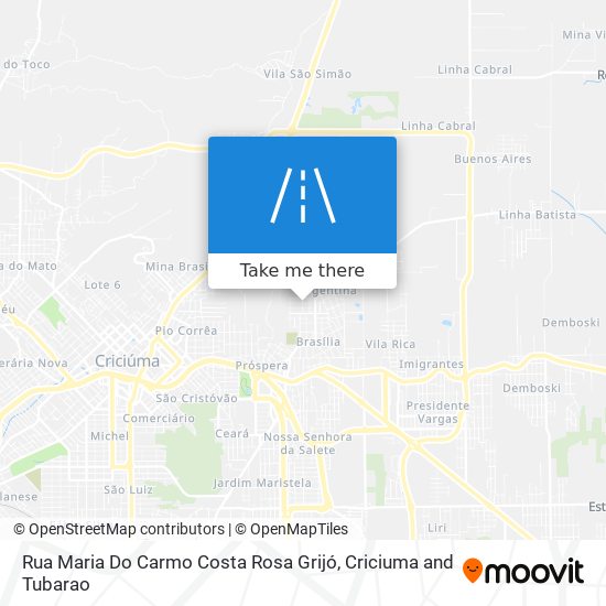 Mapa Rua Maria Do Carmo Costa Rosa Grijó