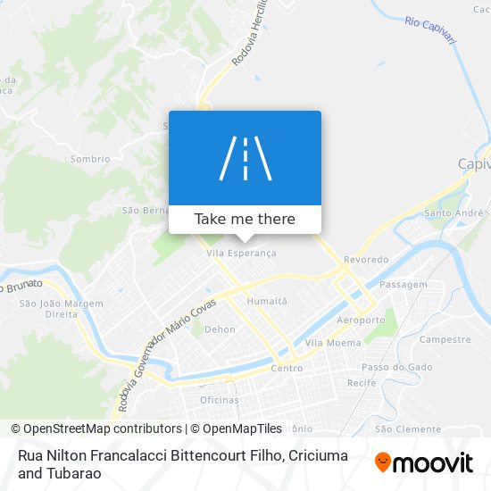 Rua Nilton Francalacci Bittencourt Filho map