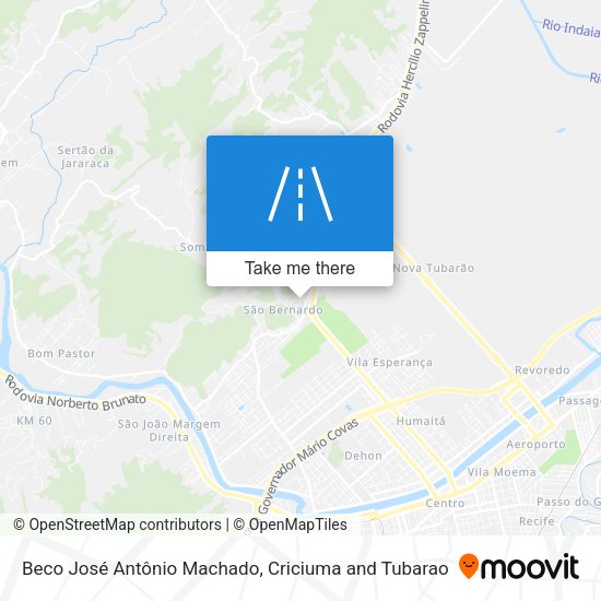 Beco José Antônio Machado map