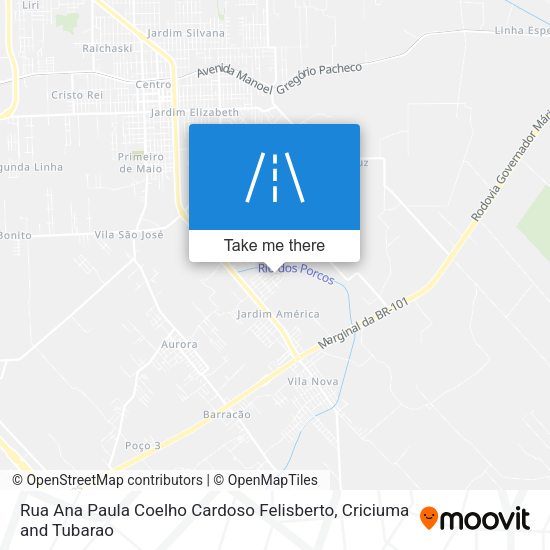 Rua Ana Paula Coelho Cardoso Felisberto map