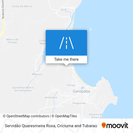 Servidão Quaresmeira Roxa map