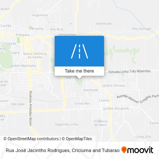 Rua José Jacintho Rodrigues map