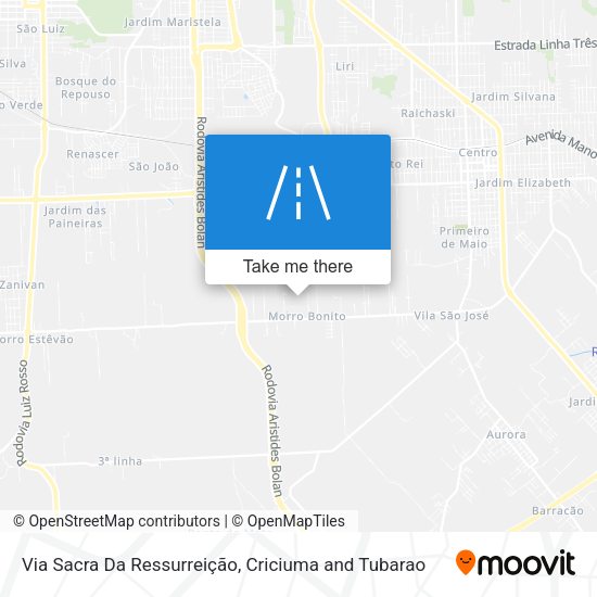 Via Sacra Da Ressurreição map
