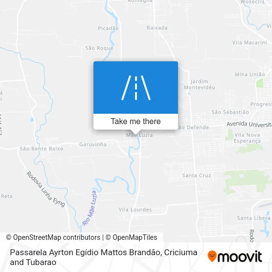 Passarela Ayrton Egídio Mattos Brandão map