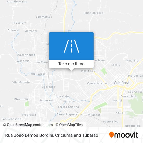 Rua João Lemos Bordini map