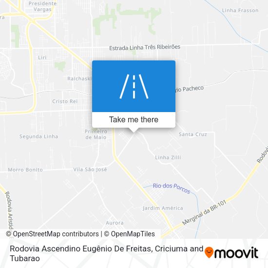 Rodovia Ascendino Eugênio De Freitas map