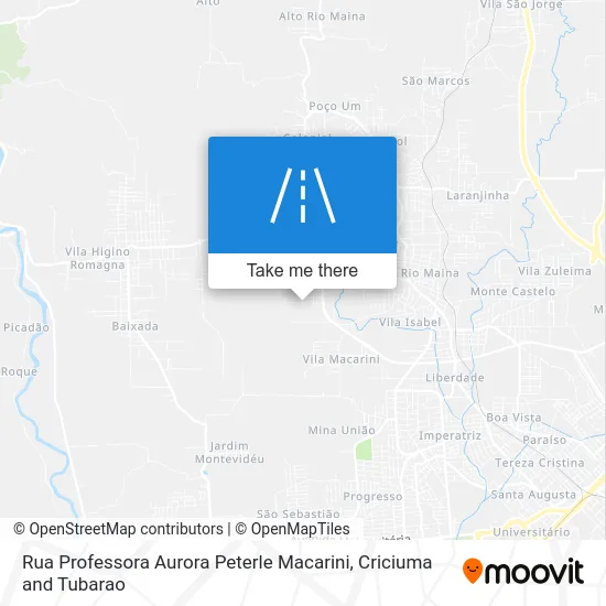 Rua Professora Aurora Peterle Macarini map