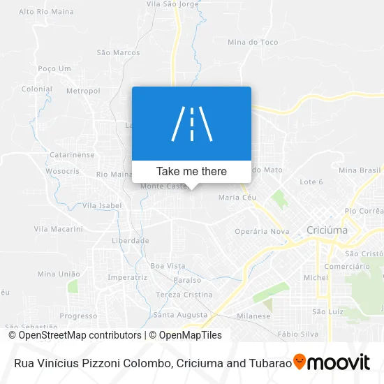 Rua Vinícius Pizzoni Colombo map