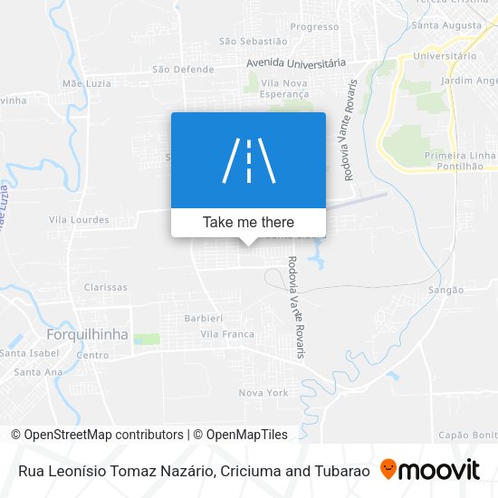 Rua Leonísio Tomaz Nazário map