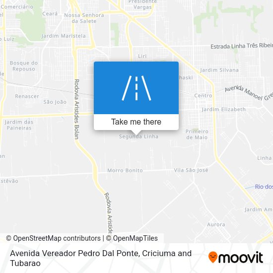 Avenida Vereador Pedro Dal Ponte map