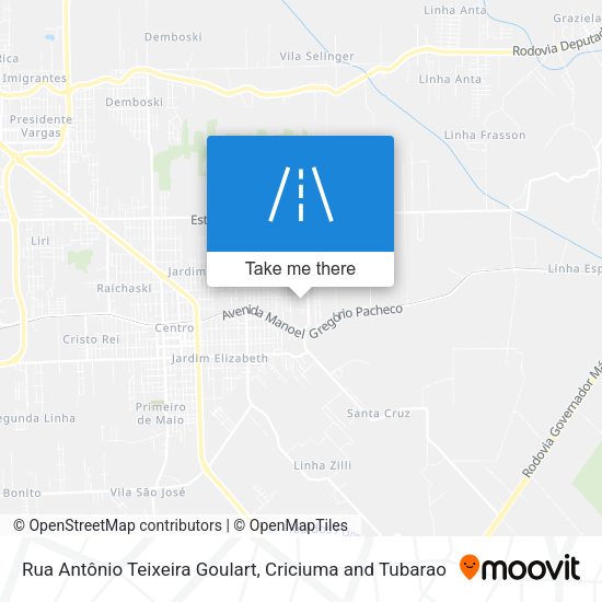 Rua Antônio Teixeira Goulart map