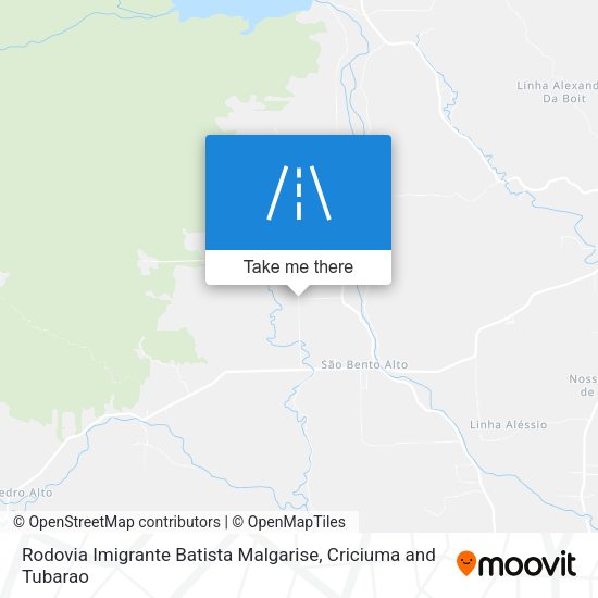 Rodovia Imigrante Batista Malgarise map