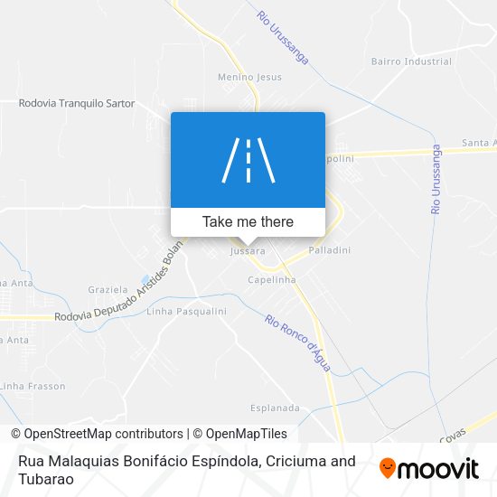 Rua Malaquias Bonifácio Espíndola map