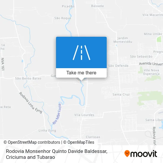 Rodovia Monsenhor Quinto Davide Baldessar map