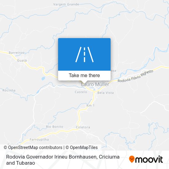 Rodovia Governador Irineu Bornhausen map