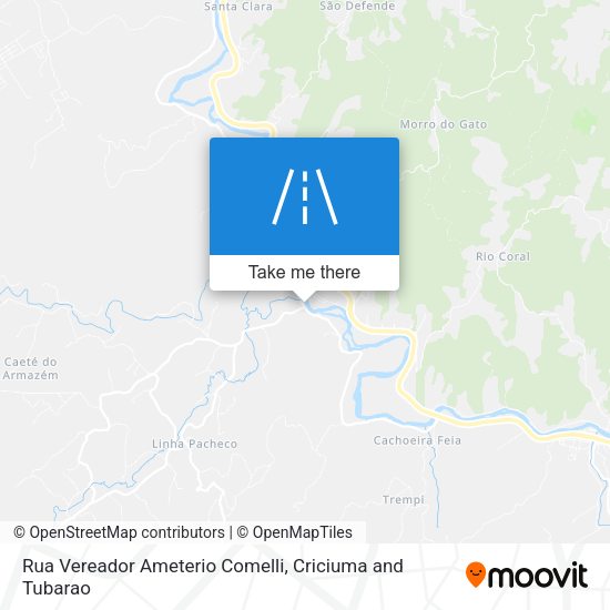 Rua Vereador Ameterio Comelli map