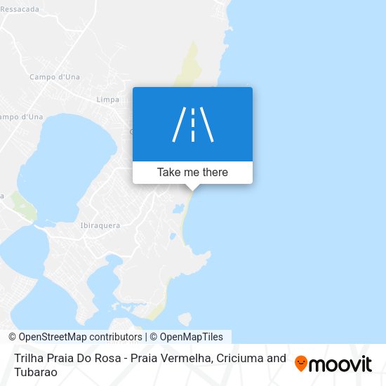 Trilha Praia Do Rosa - Praia Vermelha map