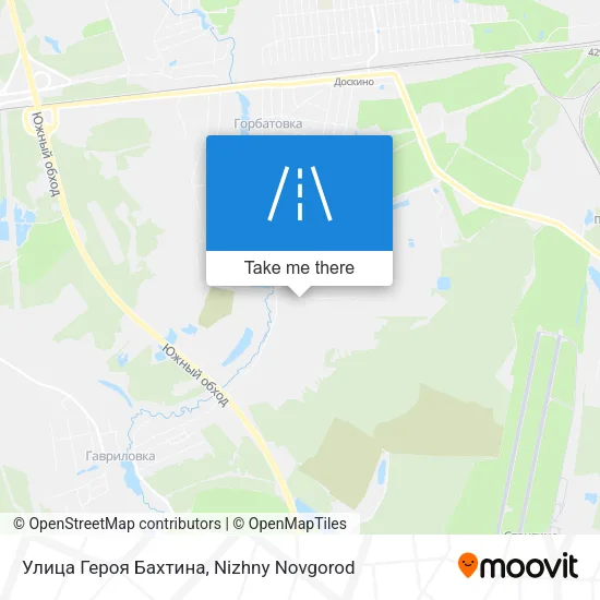 Улица Героя Бахтина map