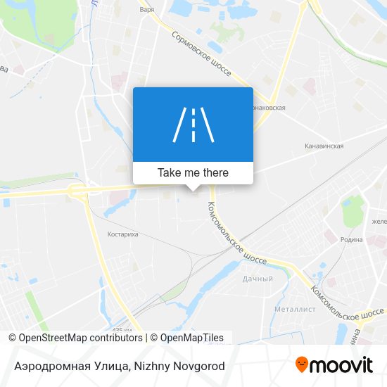 Аэродромная Улица map