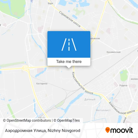 Аэродромная Улица map