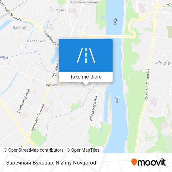 Заречный Бульвар map