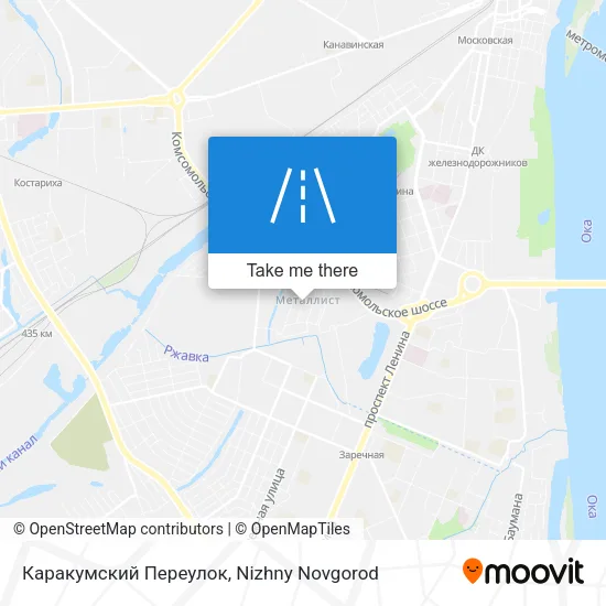 Каракумский Переулок map